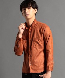 HIDEAWAYS NICOLE(ハイダウェイ ニコル)/ムラプリントフェイクスウェードシャツ/10オレンジ