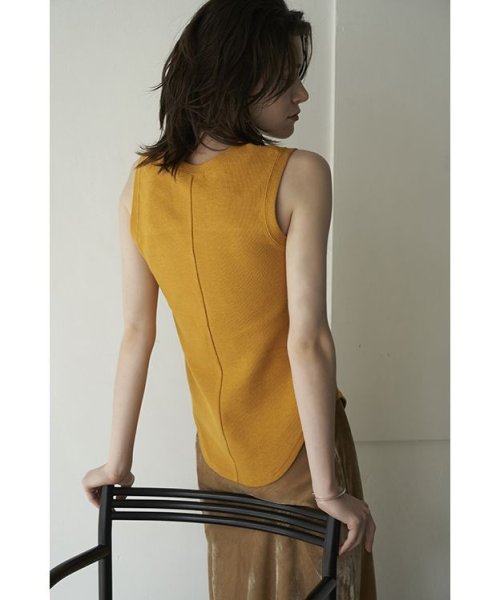 CLANE(クラネ)/PILE ROUND TANK TOPS/MUSTARD