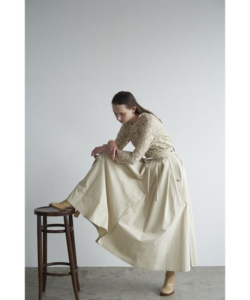 CLANE(クラネ)/2WAY MILITARY VOLUME SKIRT/IVORY