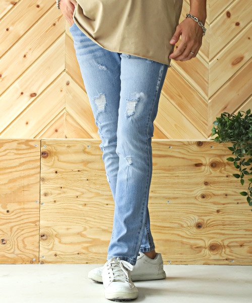 セール ダメージスキニーデニムパンツ デニムパンツ メンズ スキニー ダメージ クラッシュ ラグスタイル Luxstyle Magaseek セール ダメージスキニーデニムパンツ デニムパンツ メンズ スキニー ダメージ クラッシュ ラグスタイル Luxstyle Magaseek