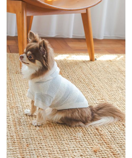 GELATOPIQUECAT & DOG 【CAT & DOG】【販路限定商品】スムーズィー2ボーダーdogパーカ BLU M GELATOPIQUECAT & DOG 【CAT & DOG】【販路限定商品】スムーズィー2ボーダーdogパーカ BLU M