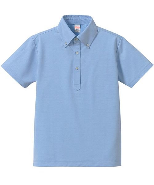 SantaReet(サンタリート)/5.3oz吸汗速乾ボタンダウンドライ鹿の子ポロシャツ(CA－UA5052)/ブルー系1