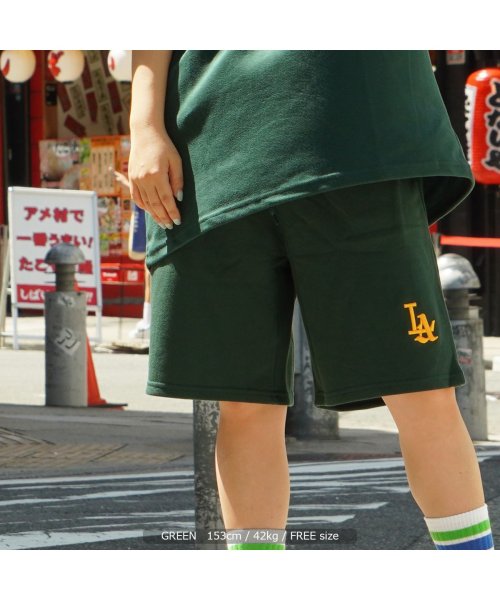 セール La スウェット ショートパンツ メンズ ショーツ レディース ワイドショーツ 綿100 裏毛 ハーフパンツ ワイド 短パン セットアップ 可能 ロゴ 刺繍 ワンフォークロージング 1111clothing Magaseek