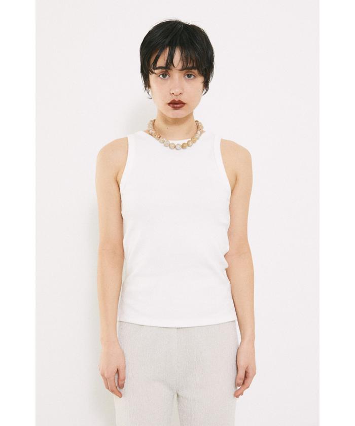 back round tanktop(504644657) | ブラックバイマウジー(BLACK BY