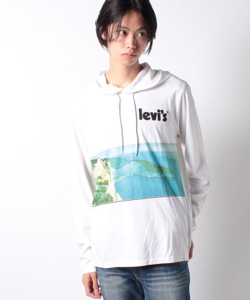 LEVI’S OUTLET(リーバイスアウトレット)/LS HOODED TEE POSTER PHOTO LS WHITE GRAP/ホワイト