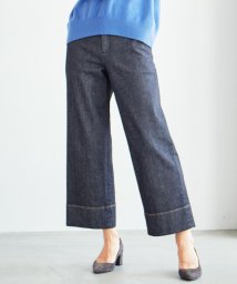 J.PRESS LADIES（LARGE SIZE）(J．プレス　レディス（大きいサイズ）)/【洗える】 10oz Stretch Denim セミワイド パンツ/ブラック系