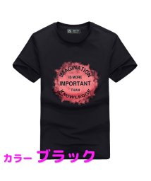 mowmow(マウマウ)/Tシャツ メンズ レディース 半袖 カットソー 男女兼用 ペアルック おしゃれ クルーネックTシャツ 父の日 ギフト プレゼント/ブラック