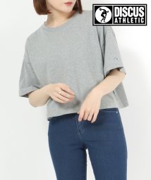 salong hameu(salong hameu)/【Salong hameu】DISCUS ATHLETIC(ディスカスアスレチック)クロップド丈ワイドＴシャツ/セットアップ対応 レディース Tシャツ トップス/ミディアムグレー