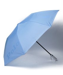 POLO RALPH LAUREN(umbrella)(ポロラルフローレン（傘）)/楽折傘　無地×カラーポロポニー/サックスブルー