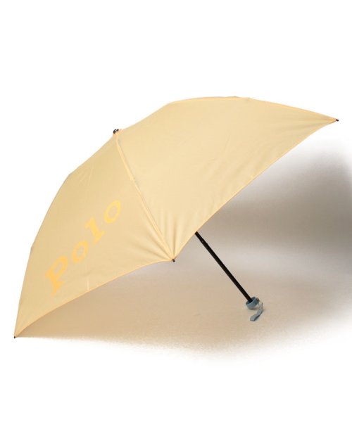 POLO RALPH LAUREN(umbrella)(ポロラルフローレン（傘）)/折りたたみ傘　無地×カラーポロポニー/イエロー