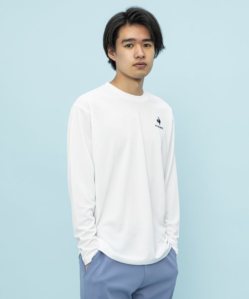 le coq sportif (ルコックスポルティフ)/エコペットロングスリーブシャツ/ホワイト