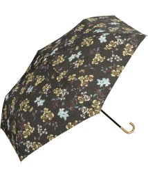 Wpc．(Wpc．)/【Wpc.公式】雨傘 フラワーウィービング ミニ  50cm 晴雨兼用 レディース 折りたたみ傘/チャコール