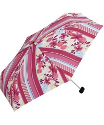 Wpc．(Wpc．)/【Wpc.公式】雨傘 オーチャードストライプ ミニ  50cm 晴雨兼用 レディース 折りたたみ傘/ピンク