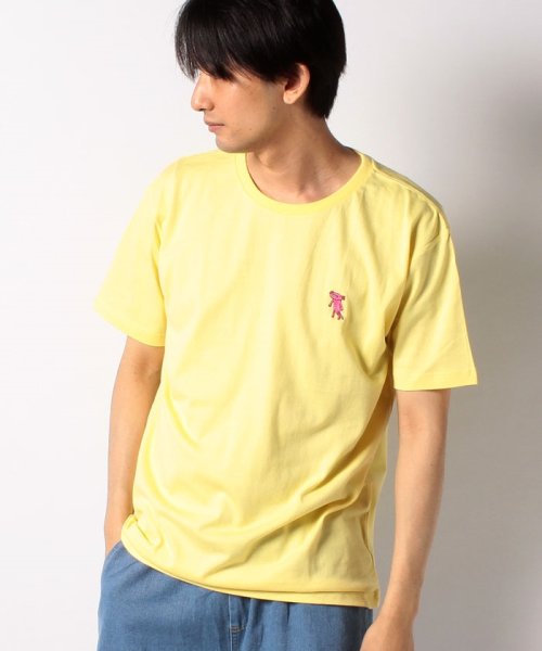 GooTee(グーティー)/ウーパールーパー刺繍Tシャツ/イエロー