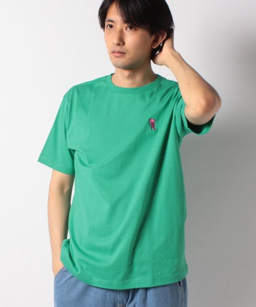 GooTee(グーティー)/ウーパールーパー刺繍Tシャツ/グリーン