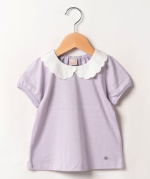 petit main(プティマイン)/【接触冷感】衿つきTシャツ/ラベンダー