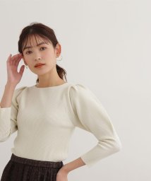 NATURAL BEAUTY BASIC(ナチュラルビューティーベーシック)/スポンディッシュリブニット/オフ1