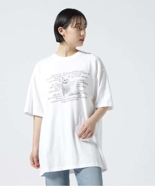LHP(エルエイチピー)/ITZAVIBE/イッザバイブ/Angel Cat T－Shirts/Tシャツ/ホワイト