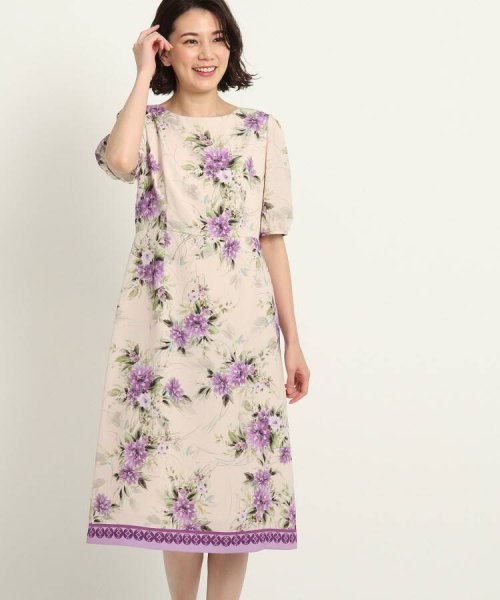 手洗い可 サンフラワープリントワンピース スーナウーナ Sunauna Magaseek