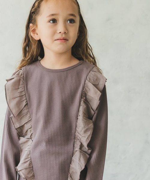 ふんわりワッフル】ワッフル 異素材 フリル 衿 フロント バック 無地 長袖 Tシャツ(504792045) | ペアマノン(pairmanon) - MAGASEEK ふんわりワッフル】ワッフル 異素材 フリル 衿 フロント バック 無地 長袖 Tシャツ(504792045) | ペアマノン(pairmanon) - MAGASEEK