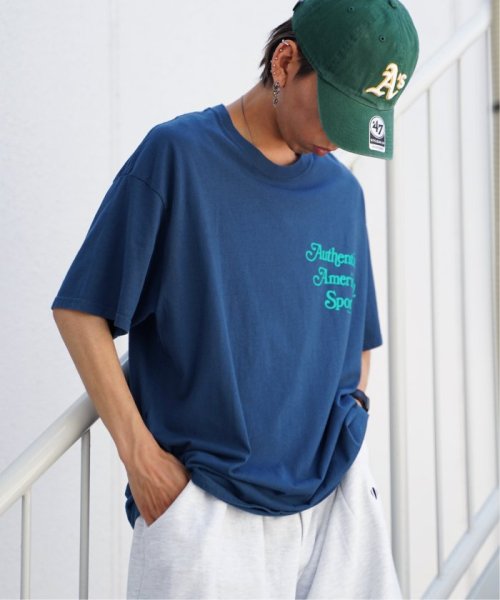 VENCE　EXCHANGE(ヴァンス　エクスチェンジ)/RUSSELL ATHLETIC ラッセルアスレチック プリントTシャツ/ネイビー