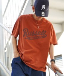 VENCE　EXCHANGE(ヴァンス　エクスチェンジ)/RUSSELL ATHLETIC ラッセルアスレチック フロントロゴTシャツ/オレンジ