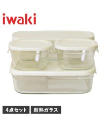 iwaki/iwaki イワキ パック&レンジ 耐熱ガラス 保存容器 ガラス容器 4点セット 電子レンジ オーブン対応 PACK＆RANGE PCY－PRN－4W [予約 /504838147