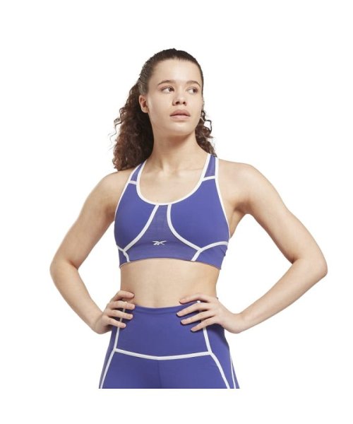 Reebok(リーボック)/ラックス レーサー カラーブロック パデッドブラ / Lux Racer Colorblocked Padded Bra/パープル