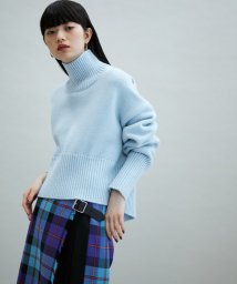 ADAM ET ROPE'(アダム　エ　ロペ)/【一部カラー公式サイト限定・WEB限定(一部店舗展開あり)】タートルショートニットプルオーバー/ブルー系（47）