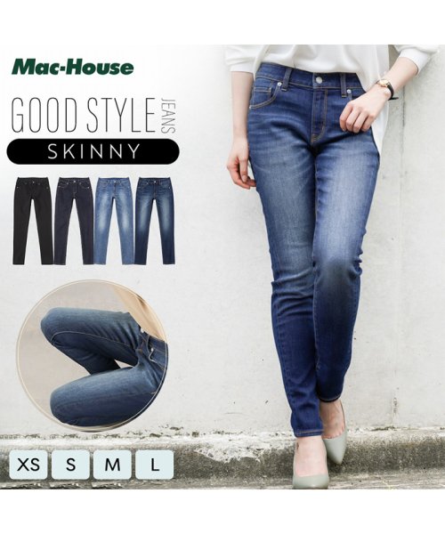 MAC HOUSE(women)(マックハウス（レディース）)/NAVY ネイビー GOOD STYLE JEANS スキニー NV－N－W005/ネイビー