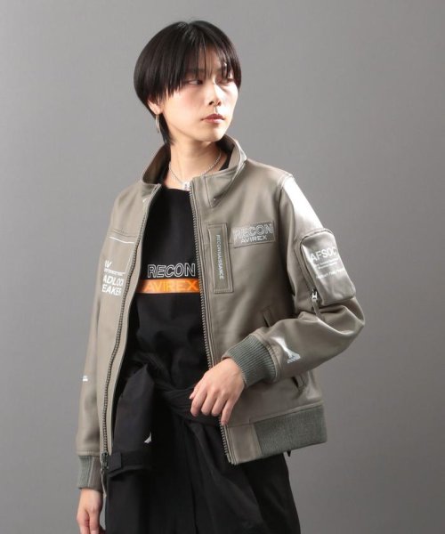 AVIREX(AVIREX)/WOMENS/レザージャケット/LEATHER JACKET /AF/グレー