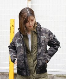 AVIREX(AVIREX)/WOMENS/ウェザーウォッチャー ジャケット/JACKET WEATHER WATCHER/チャコールカモ1