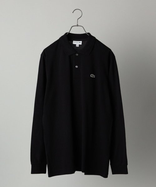 SHIPS MEN(シップス　メン)/LACOSTE: L1312DL ロングスリーブ ポロシャツ/ブラック