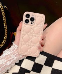 shopnikoniko(ショップにこにこ)/レザー キルティング スマホケース ma 【即納】 アイフォン スマホ カバー ケース iPhoneケース iPhone12 iPhone13 PU TPU ソ/ピンク