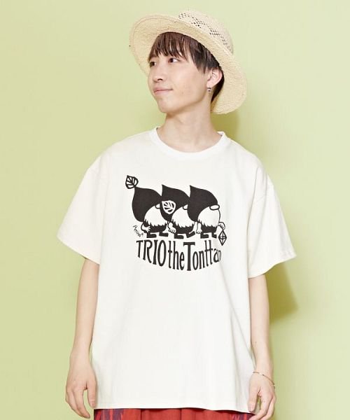 CAYHANE(チャイハネ)/【チャイハネ】TRIO the TONTTARO メンズTシャツ CAS－2216/ホワイト