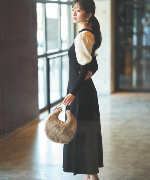 セール プロポーション ボディドレッシング Proportion Body Dressing シアーパフニットワンピース Magaseek