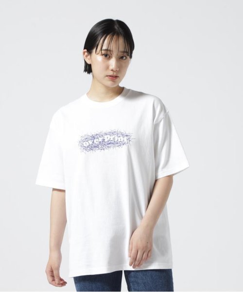 LHP(エルエイチピー)/over print/オーバープリント/エンボスロゴTシャツ/ホワイト