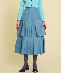 LANVIN en Bleu/メモリータッサーカーブティアードスカート/504803679