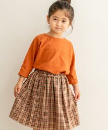 URBAN RESEARCH DOORS（Kids）(アーバンリサーチドアーズ（キッズ）)/梨地7分袖フットボールTシャツ(KIDS)/オレンジブラウン