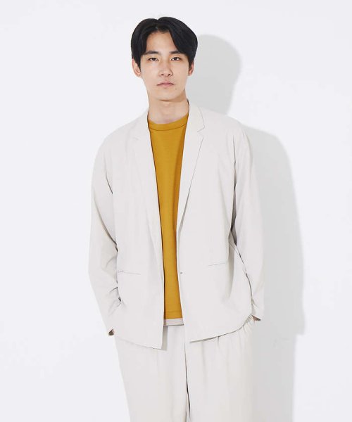 【セットアップ対応】接触冷感＆4WAYストレッチ ナイロン イージージャケット モデル：H186 B86 W72 H89
