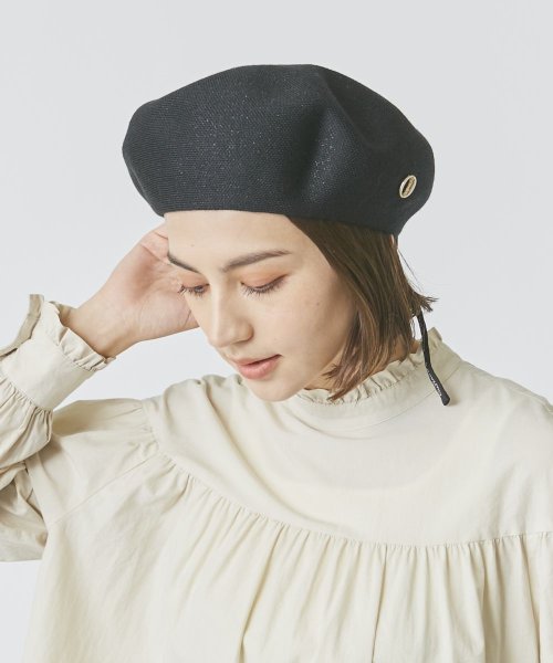 Chapeaud'O(Chapeaud’O)/Chapeau d' O  Logo PT Ribbon TH Beret/ブラック