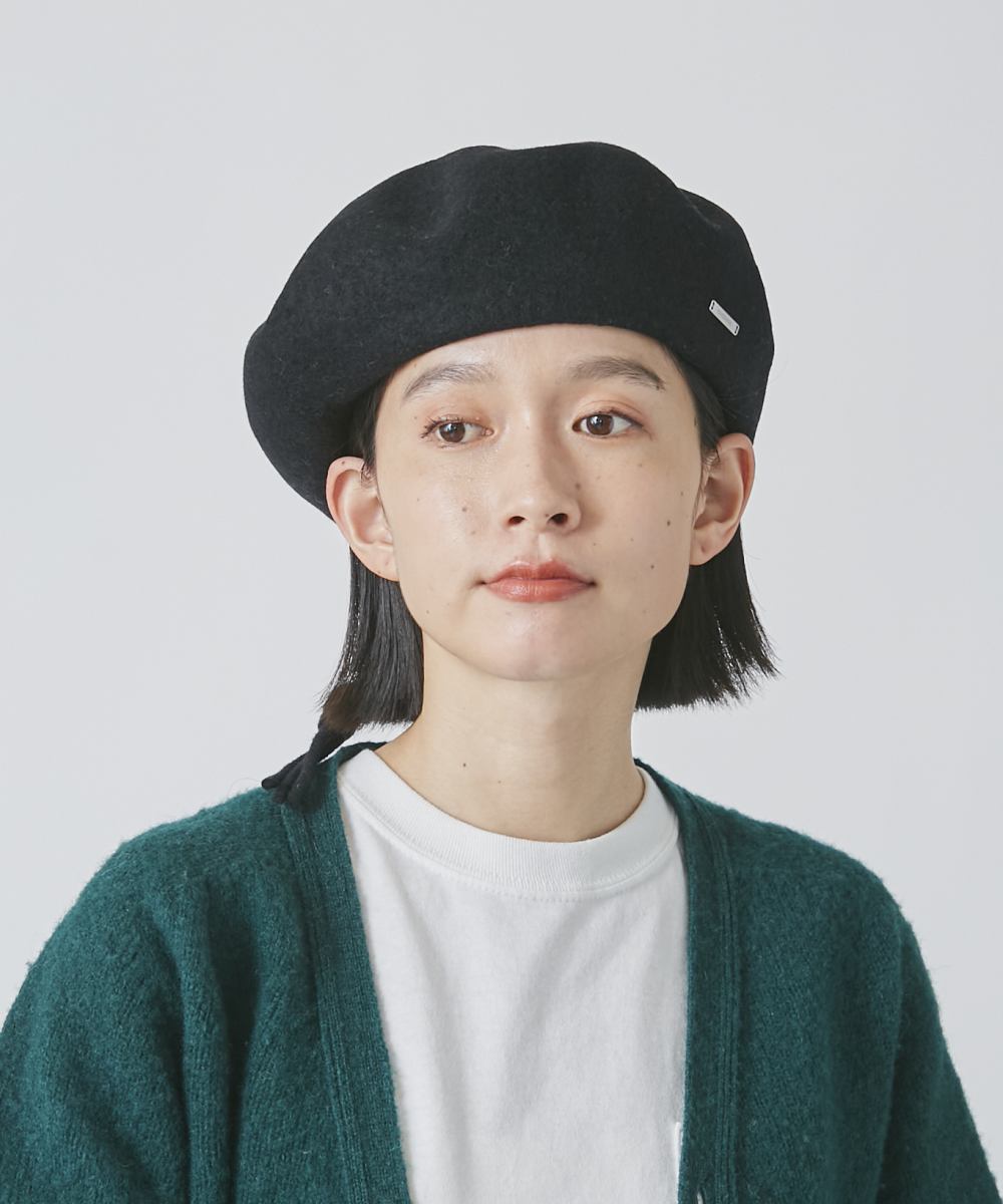 帽子 OVERRIDE BASQUE LONGMITUAMI BERET - 財布、帽子、ファッション小物