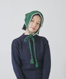 OVERRIDE(OVERRIDE)/OVERRIDE  KNIT CHECKER HEADSCARF/グリーン