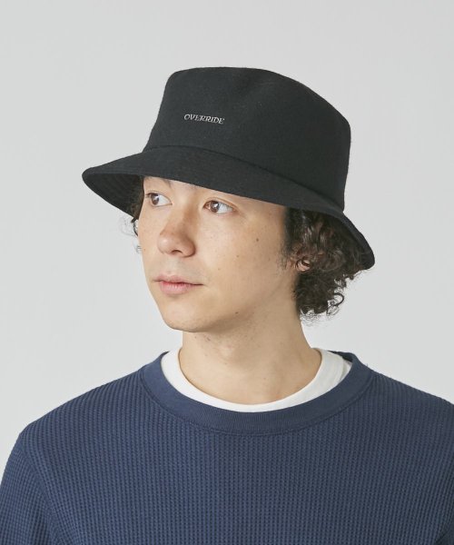 OVERRIDE(OVERRIDE)/OVERRIDE  JAPAN TWEED BUCKET/ブラック