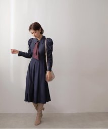 JILL by JILL STUART(ジル バイ ジル スチュアート)/スカーフ付シャツワンピース/インディゴ1