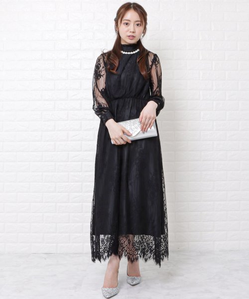 セール パーティードレス総レースワンピースブラウジング レースレディース Lace Ladies Magaseek
