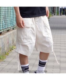 ショートパンツ メンズ ワイドカーゴショーツ レディース ワイドショーツ カーゴショートパンツ ハーフパンツ 太い パンツ ボトム ボトムス 白 黒 カーキ M ワンフォークロージング 1111clothing Magaseek