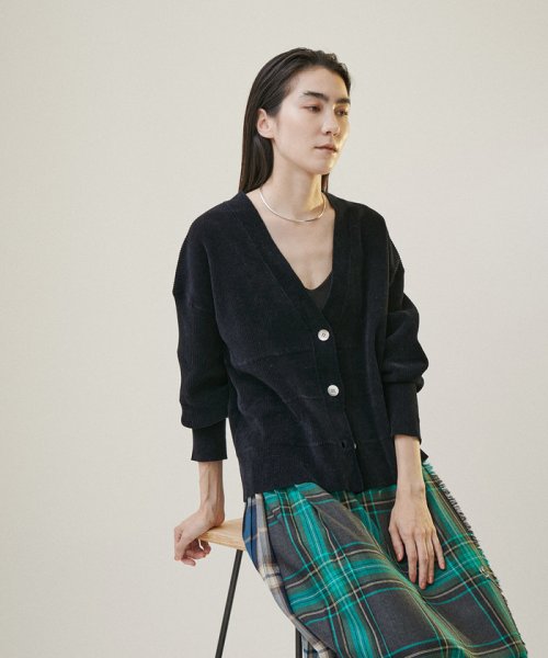 Vネックリブカーディガン－CreamyCotton /クリーミーコットン－ Creamy Cotton クリーミーコットン ■モデル身長 着用サイズ サイズ感 素材感 着心地