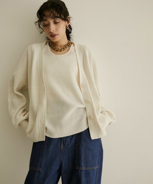 Vネックリブカーディガン－CreamyCotton /クリーミーコットン－ Creamy Cotton クリーミーコットン ■モデル身長 着用サイズ サイズ感 素材感 着心地