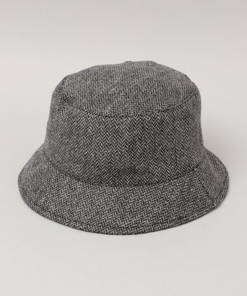 GRILLO: ウール ヘリンボーン バケット ハット SHIPS シップス 帽子 ニット帽・ビーニー グレー[Rakuten Fashion]